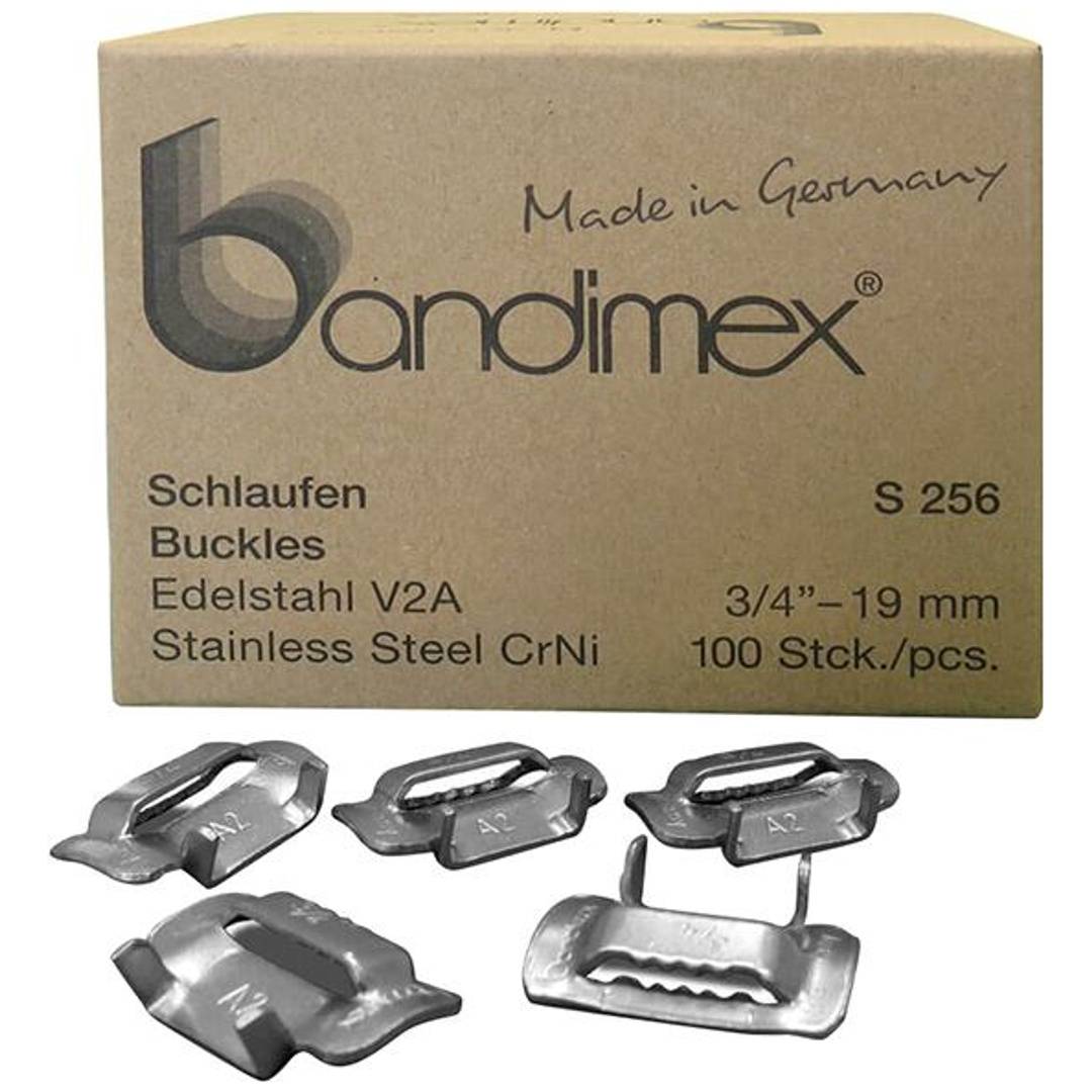 Bandimex Schlaufen 1/2 V2A-Edelstahl, Pack a 100 Stück