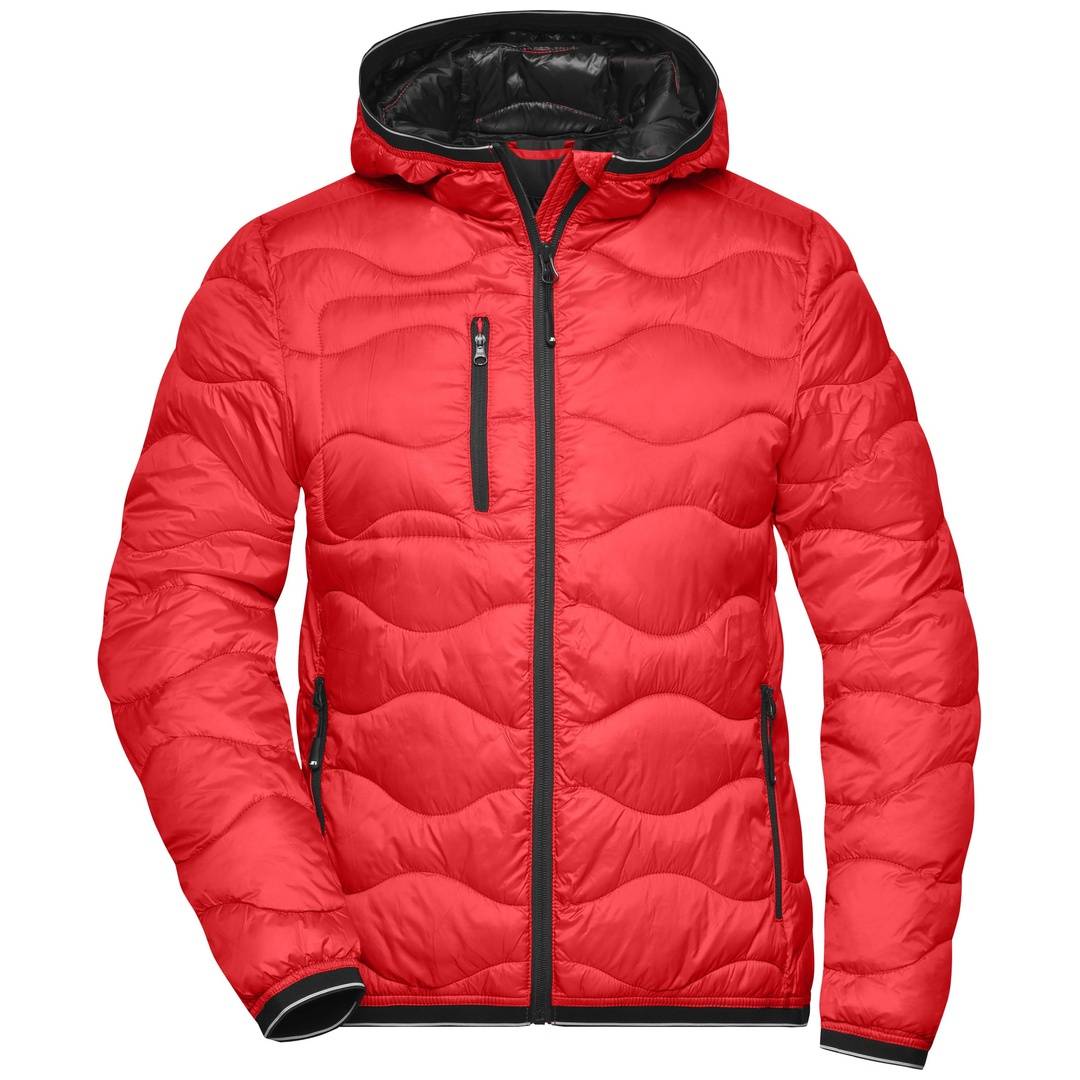 James & Nicholson Steppjacke mit Wattierung Damen JN1155 Gr. 2XL rot/schwarz