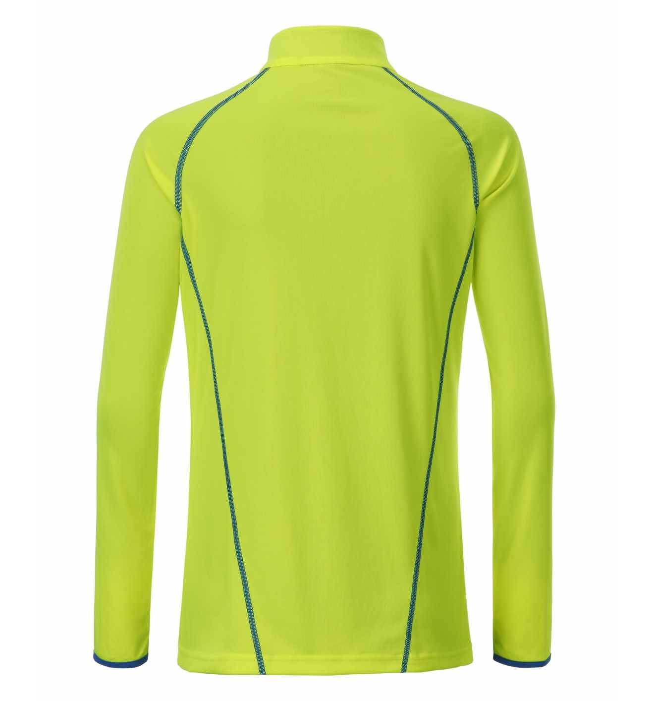 James & Nicholson Langarmshirt Damen JN497 Gr. S bright-yellow/bright-blue