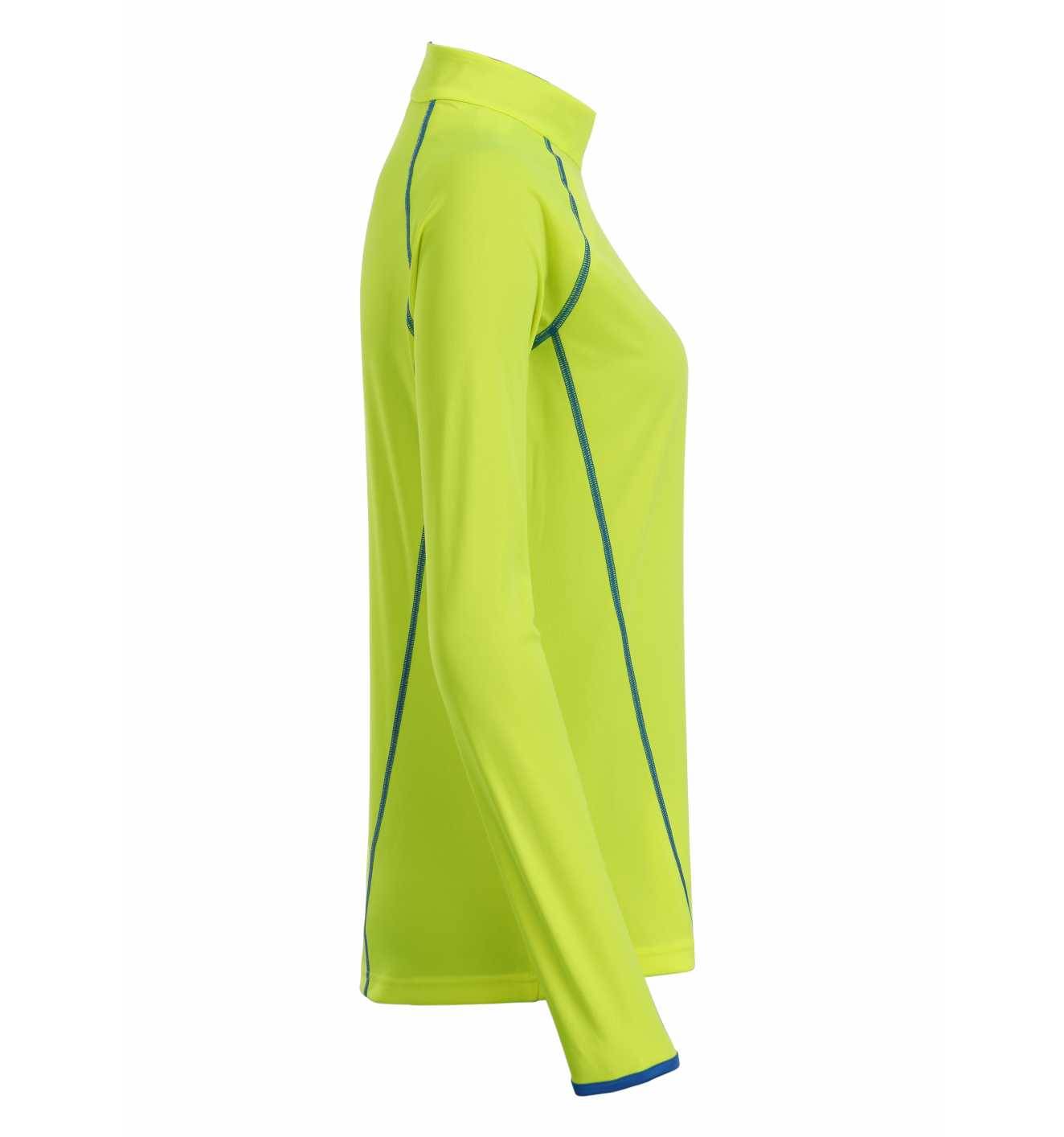 James & Nicholson Langarmshirt Damen JN497 Gr. S bright-yellow/bright-blue