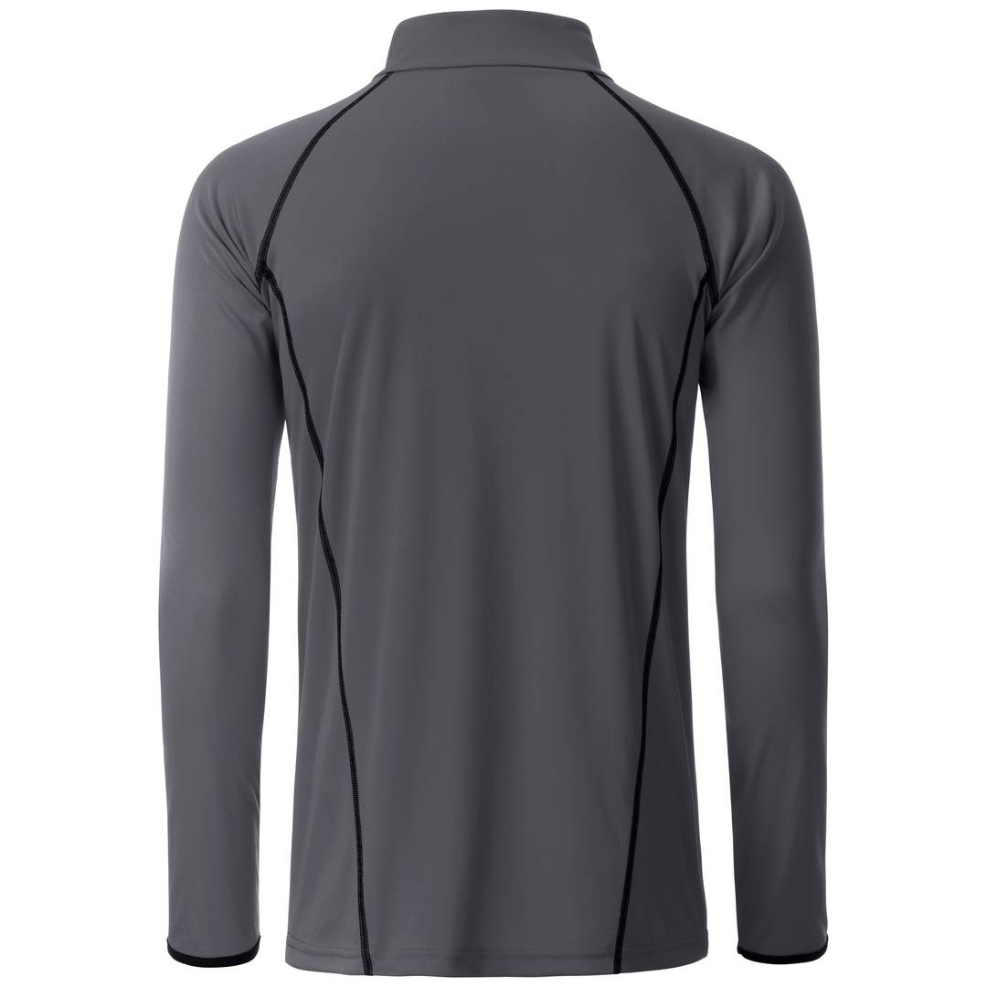 James & Nicholson Langarmshirt Herren JN498 Gr. S titan/black
