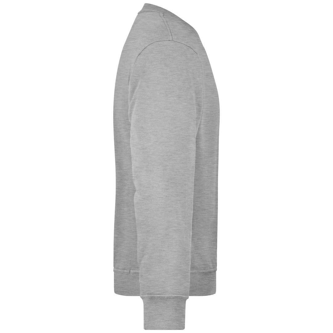 James & Nicholson Klassisches Rundhals-Sweatshirt JN840, Gr. XS grey-heather
