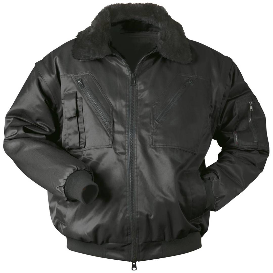 RONDANE Pilot-Jacke Schwarz Ärmel abnehmbar 23618 Gr.XXXXXL