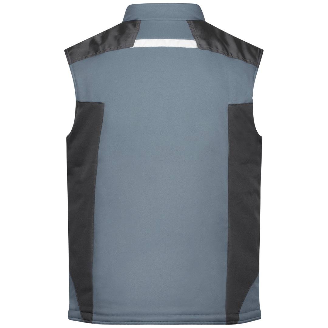 James & Nicholson Professionelle Softshellweste mit Innenfutter JN825 Gr. M carbon/black
