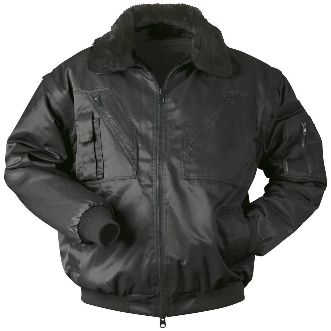 RONDANE Pilot-Jacke Schwarz NORWAY Ärmel abnehmbar, 23618_00 Gr.XS