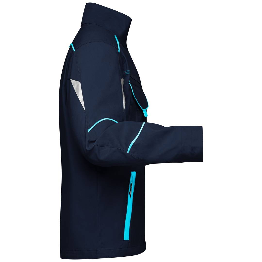 James & Nicholson Funktionelle Jacke JN849 Gr. 3XL navy/turquoise