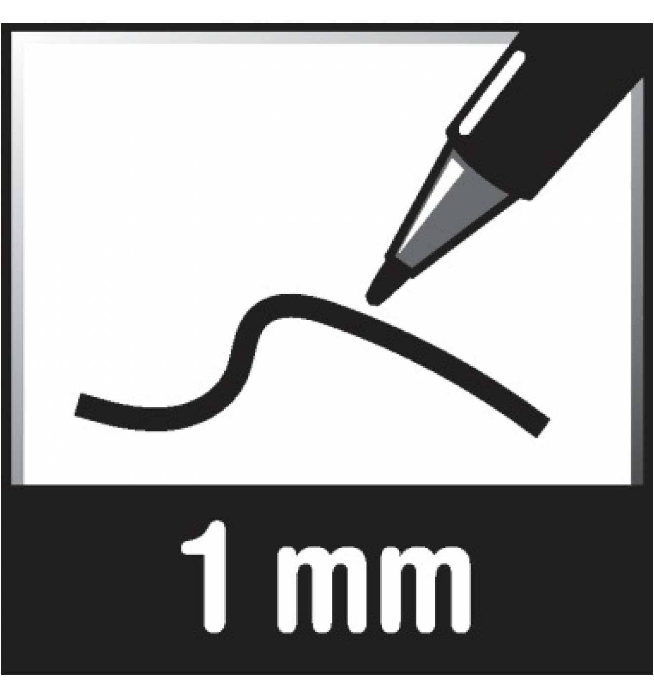 Edding Permanentmarker 370 4-370002 1mm Rundspitze nachfüllbar rot