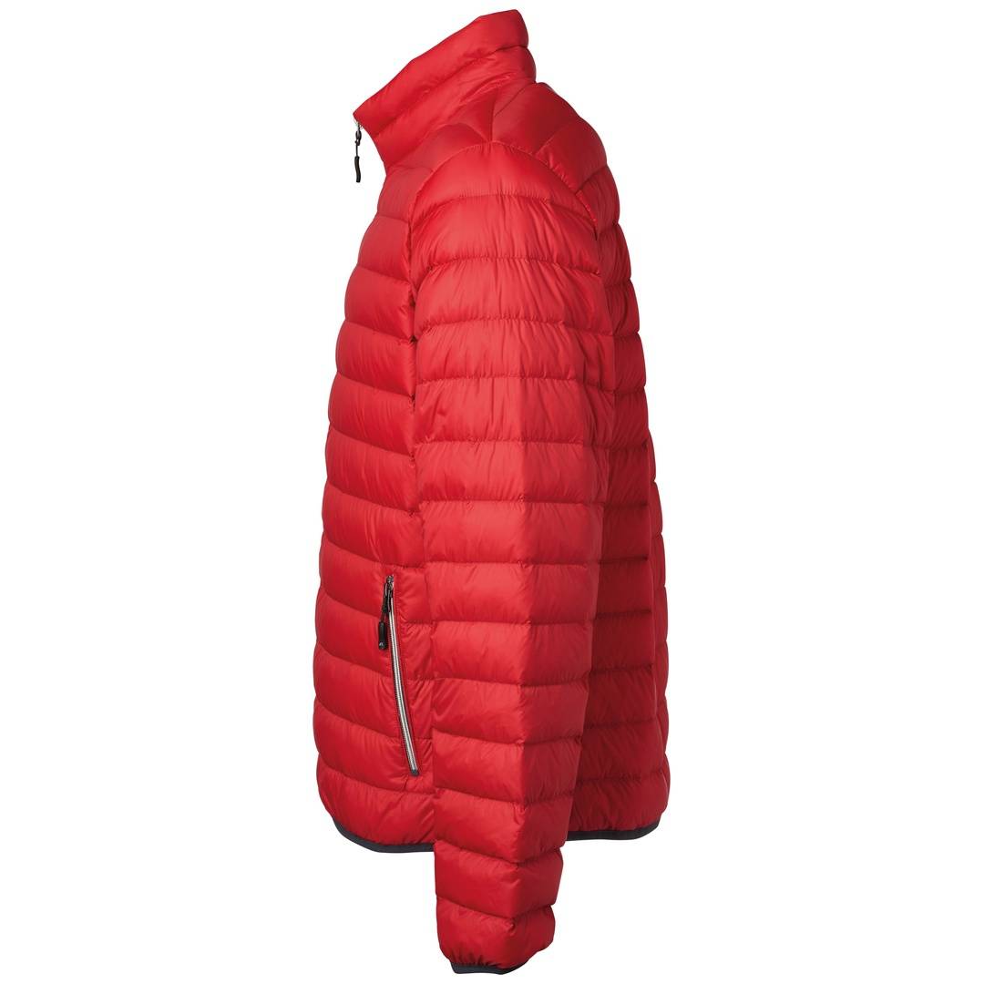 James & Nicholson Mens Down Jacket JN1140 Gr. 3XL red/silver
