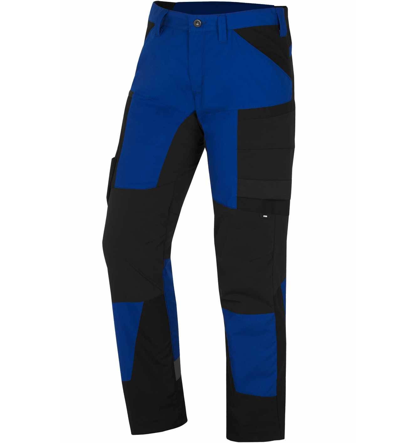 FHB MIO Arbeitshose elastisch, royalblau-schwarz, Gr. 90