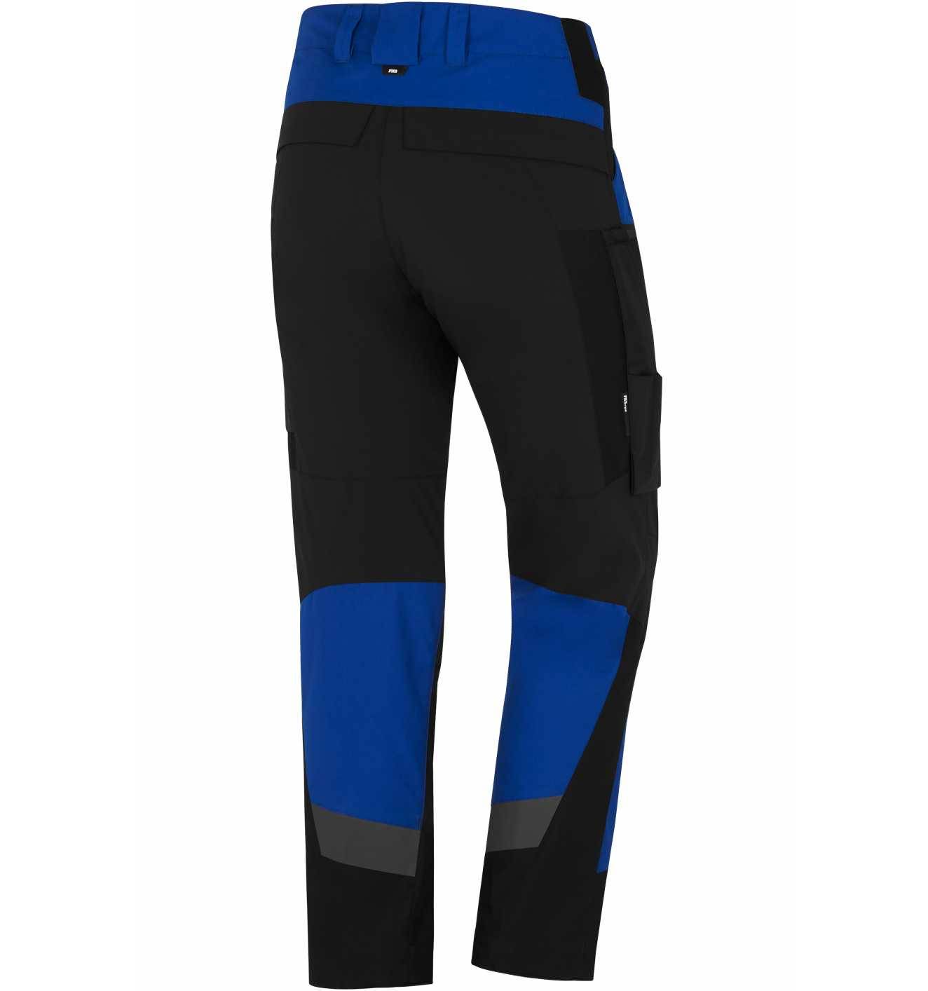 FHB MIO Arbeitshose elastisch, royalblau-schwarz, Gr. 90