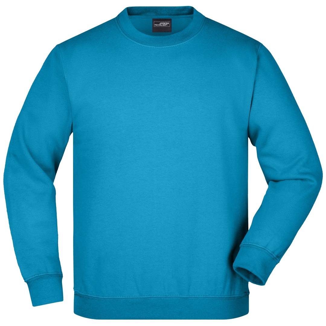 James & Nicholson Klassisches Komfort Rundhals-Sweatshirt Kinder JN040K Gr. XS-104 turquoise