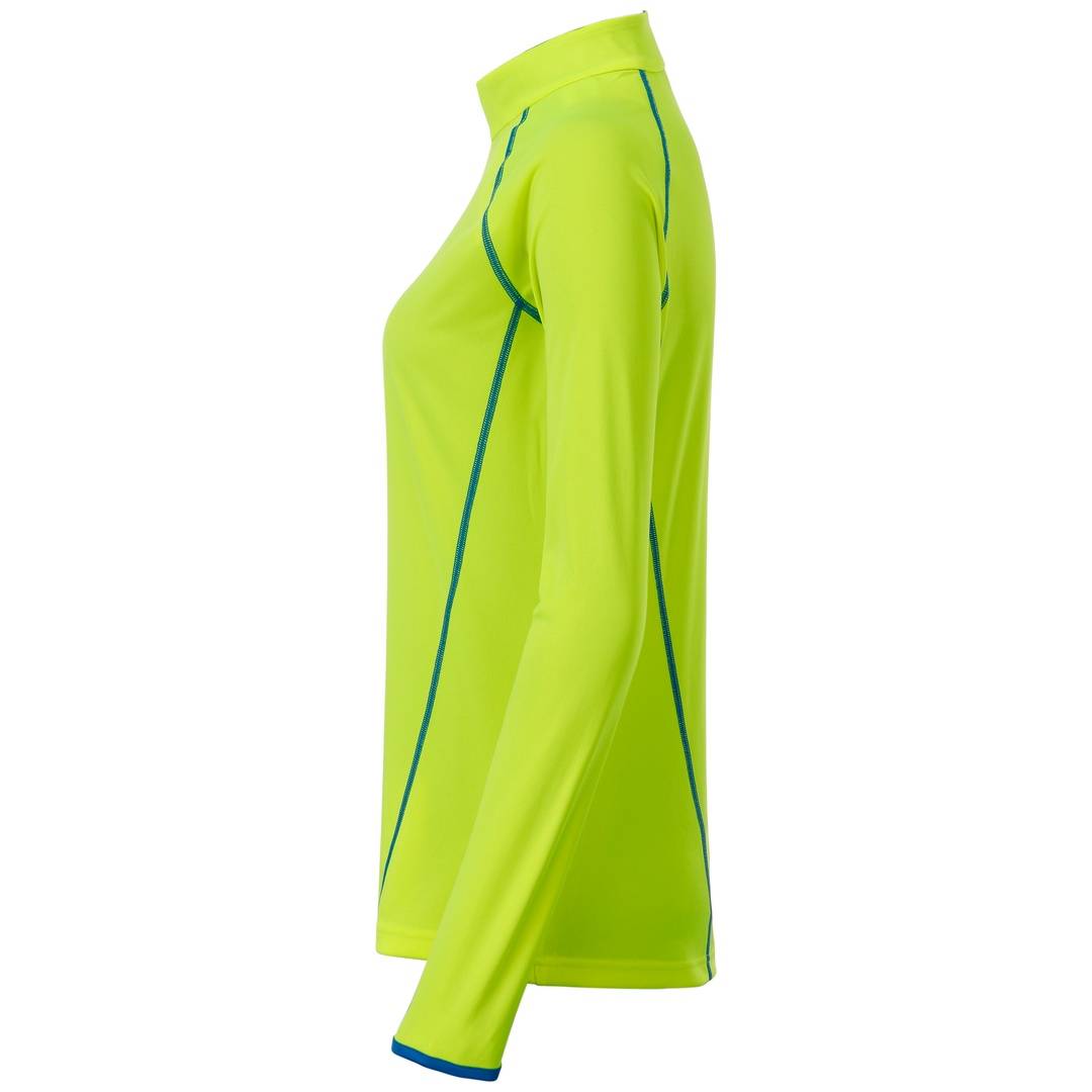 James & Nicholson Langarmshirt Damen JN497 Gr. 2XL bright-yellow/bright-blue