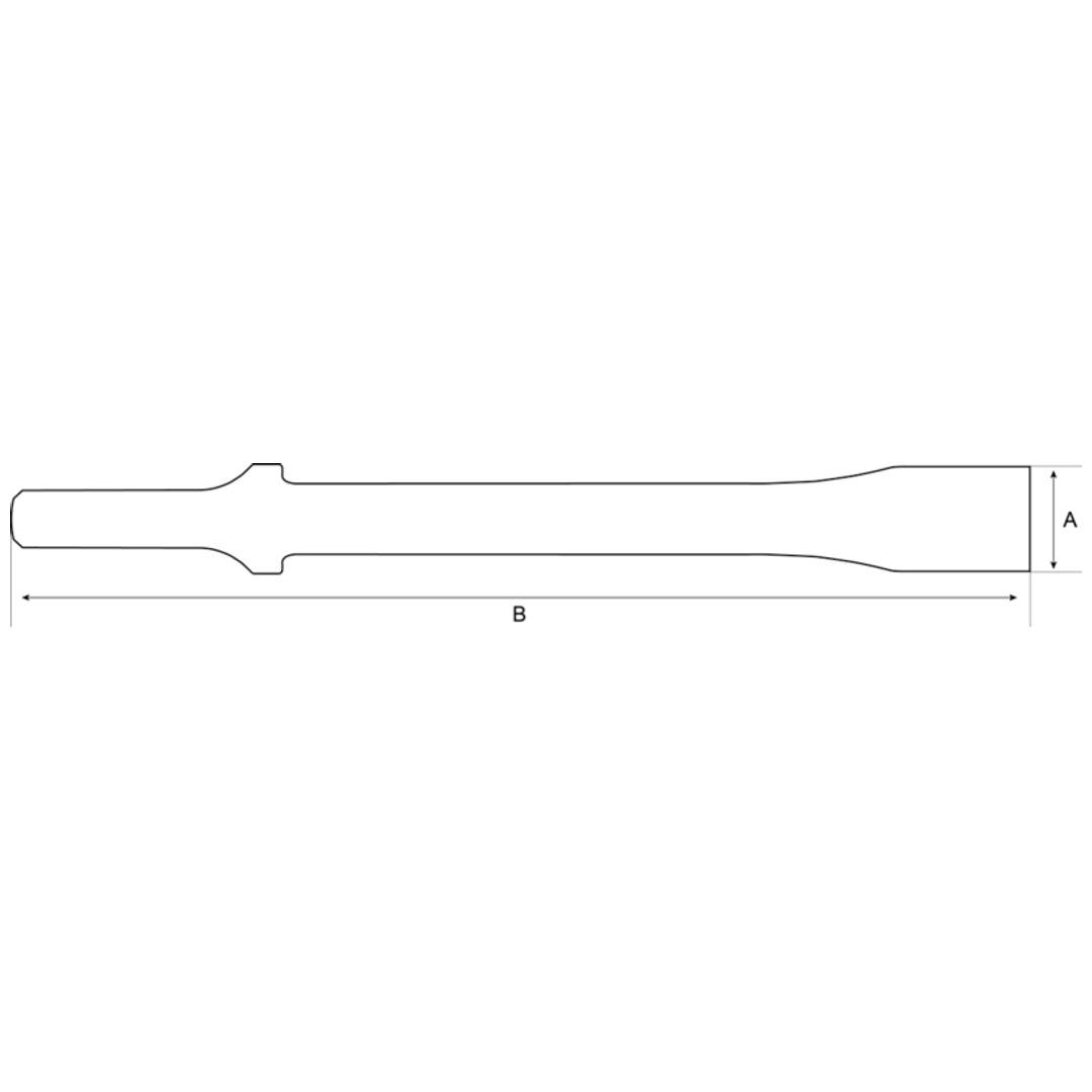 Bahco Spatmeißel, nicht-drehend, 10.2 mm