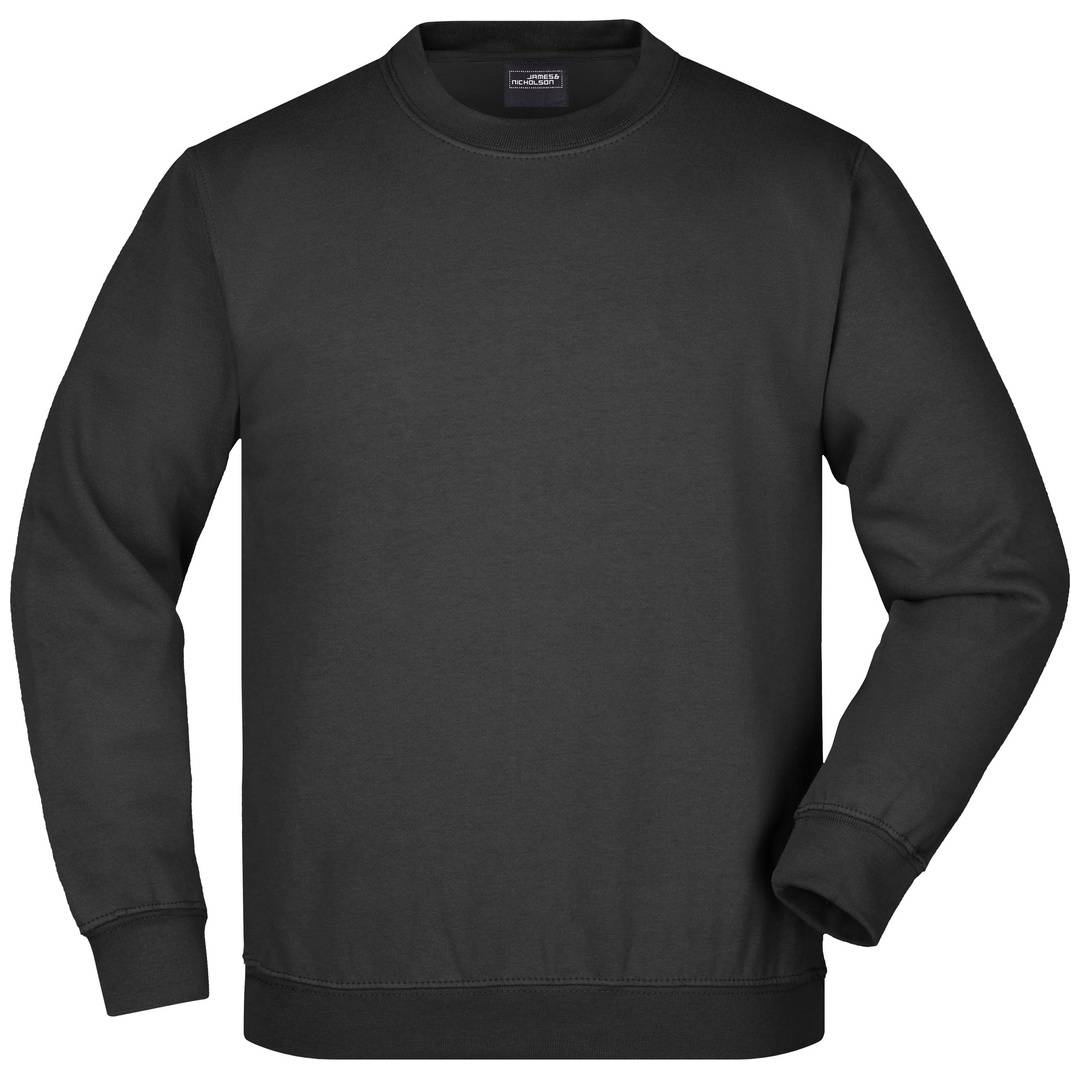 James & Nicholson Klassisches Komfort Rundhals-Sweatshirt Kinder JN040K Gr. XS-104 black