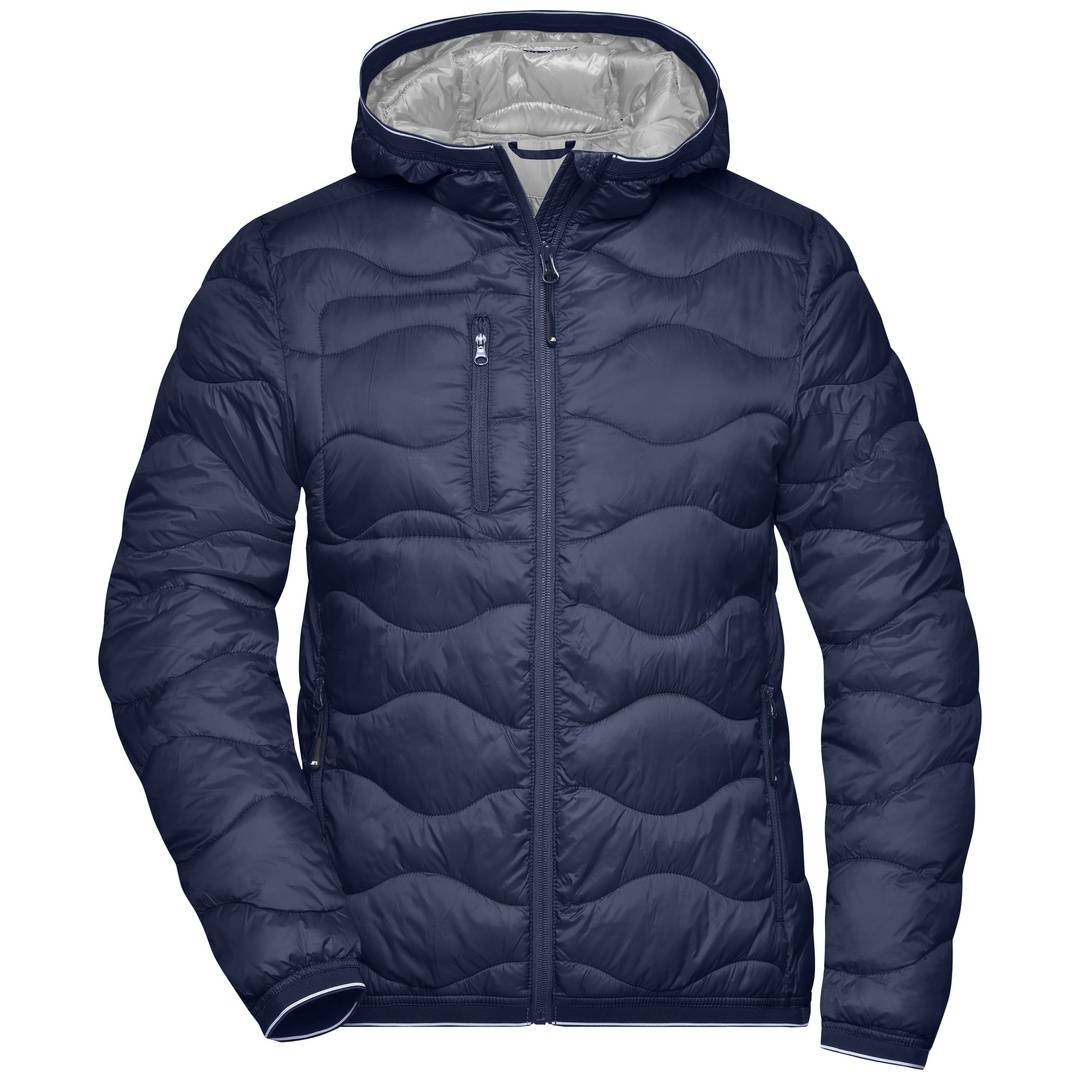 James & Nicholson Steppjacke mit Wattierung Damen JN1155 Gr. XL navy/silber