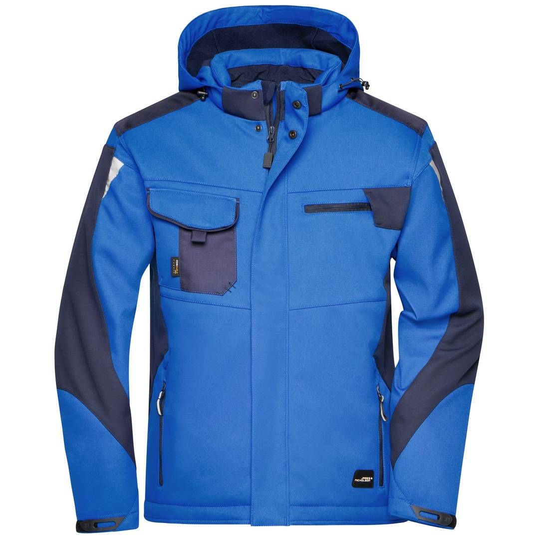 James & Nicholson Professionelle Softshelljacke mit Innenfutter JN824 Gr. M royal/navy