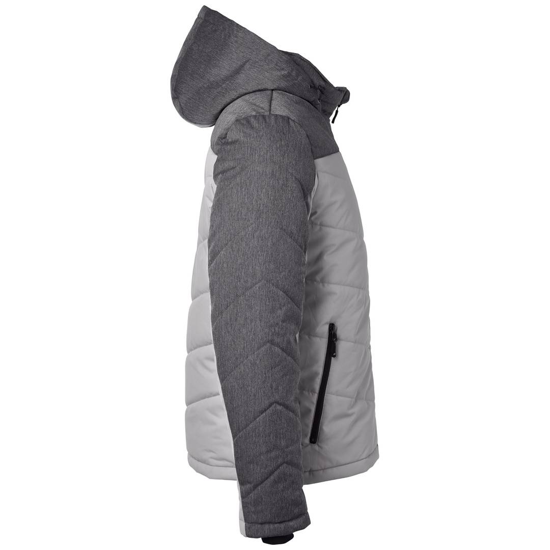 James & Nicholson sportliche Winterjacke JN1134 Gr. M silber/anthrazit-melange