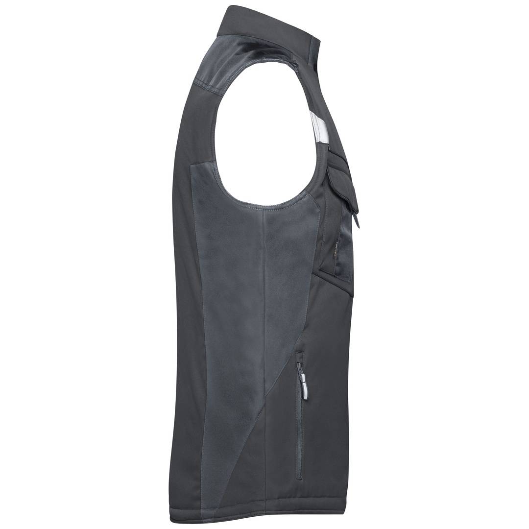 James & Nicholson Professionelle Softshellweste mit Innenfutter JN825 Gr. 6XL black/black