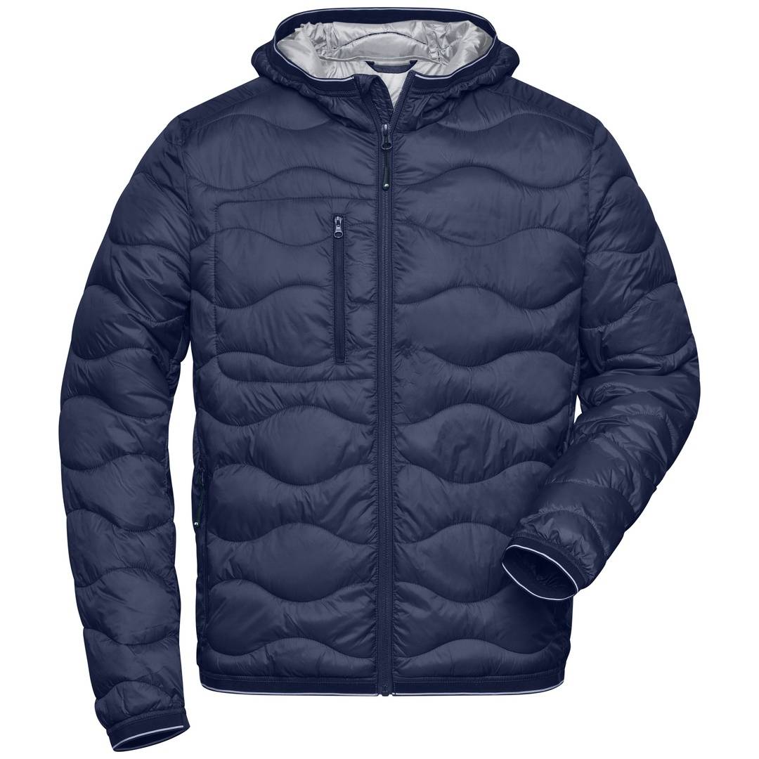 James & Nicholson Steppjacke mit Wattierung Herren JN1156 Gr. S navy/silber