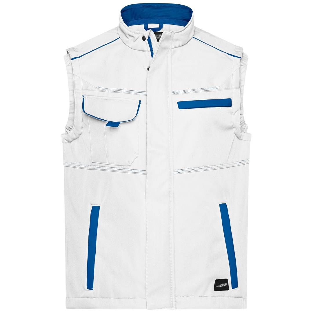James & Nicholson Softshellweste Wind- und wasserabweisend JN852 Gr. 2XL white/royal
