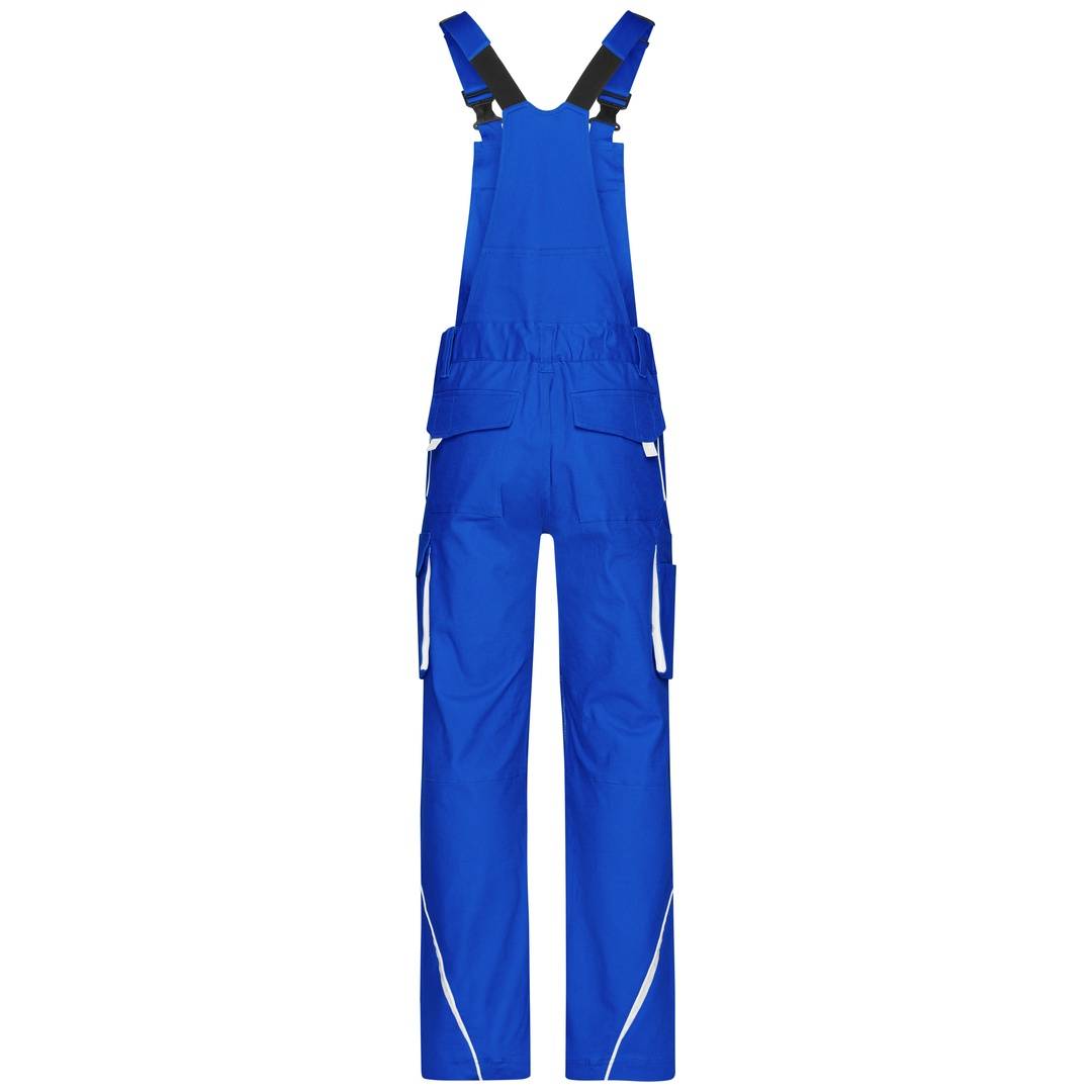 James & Nicholson Funktionelle Latzhose JN848 Gr. 46 royal/white