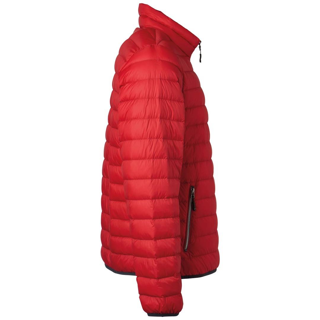 James & Nicholson Mens Down Jacket JN1140 Gr. 2XL red/silver