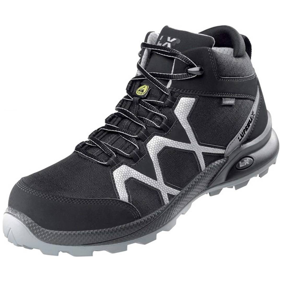 Lupriflex Sicherheitsstiefel 4-110 Speed Aqua Mid S3 ESD SRC Gr.43 schwarz/silber