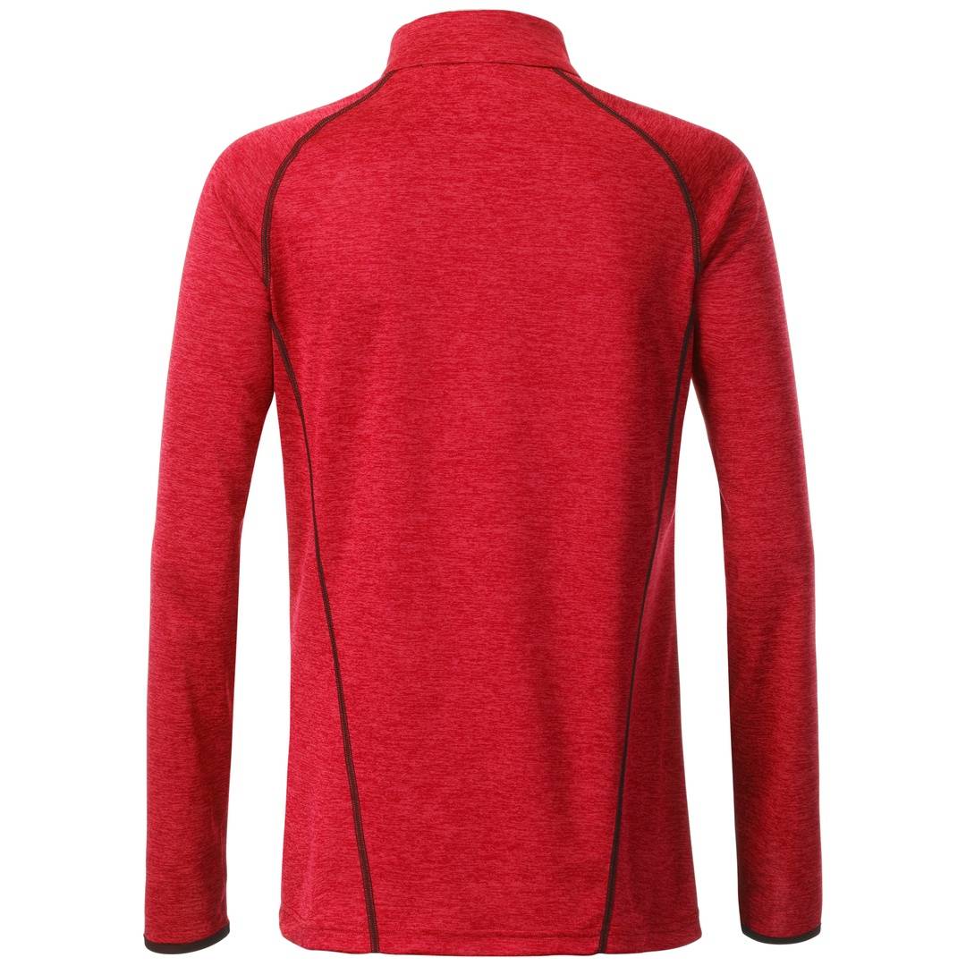 James & Nicholson Langarmshirt Damen JN497 Gr. 2XL red-melange/titan