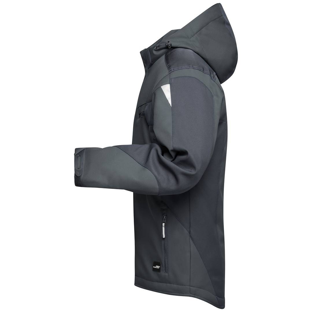 James & Nicholson Professionelle Softshelljacke mit Innenfutter JN824 Gr. 4XL black/black