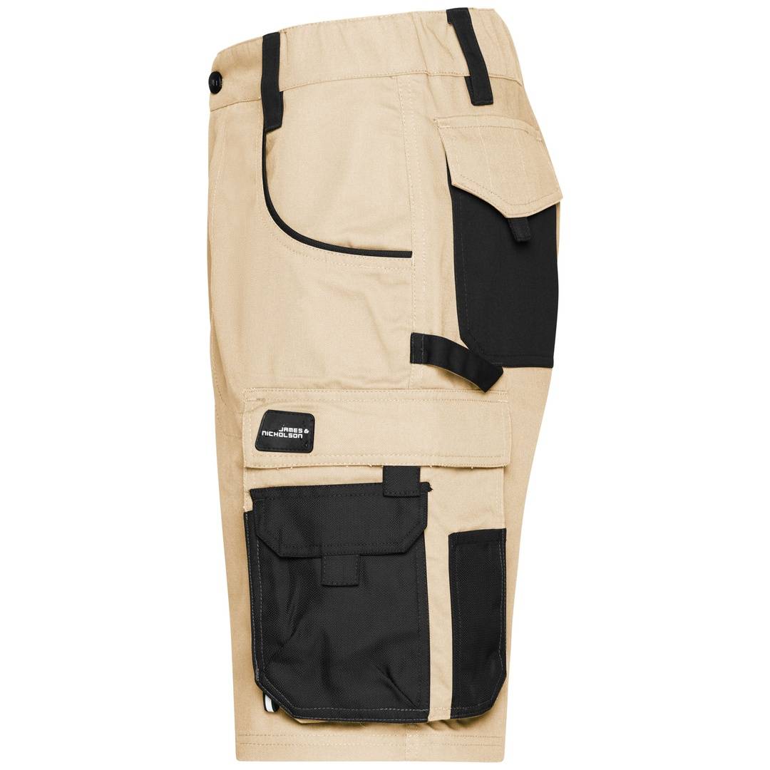 James & Nicholson Workwear Bermuda JN835 Gr. 42 stone/black