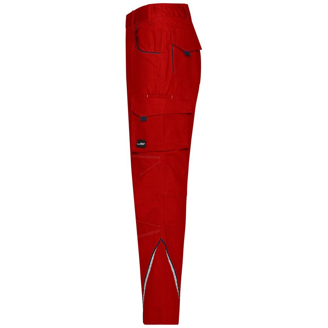 James & Nicholson Funktionelle Arbeitshose JN847 Gr. 27 red/navy