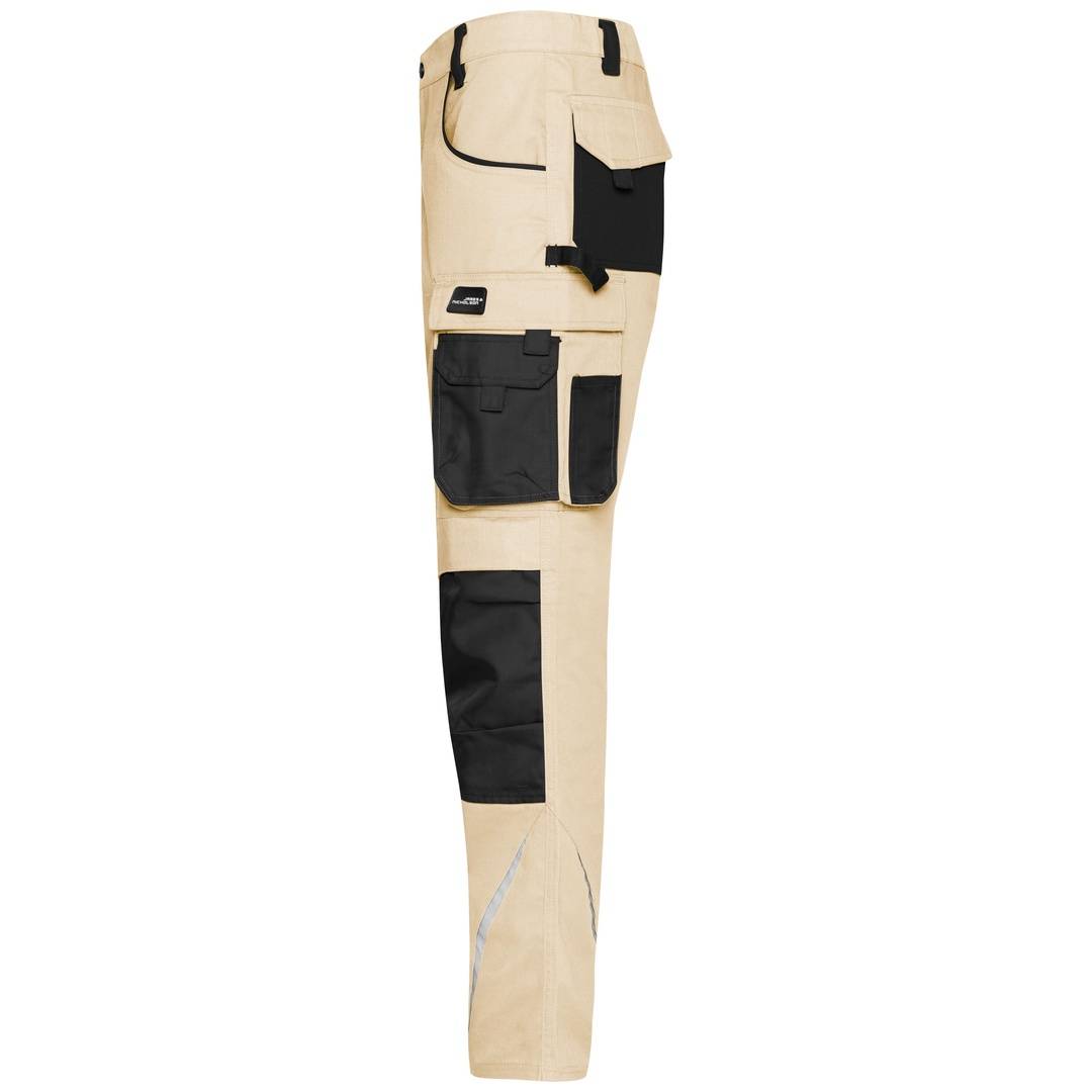 James & Nicholson Arbeitsbundhose JN832 Gr. 42 stone/black