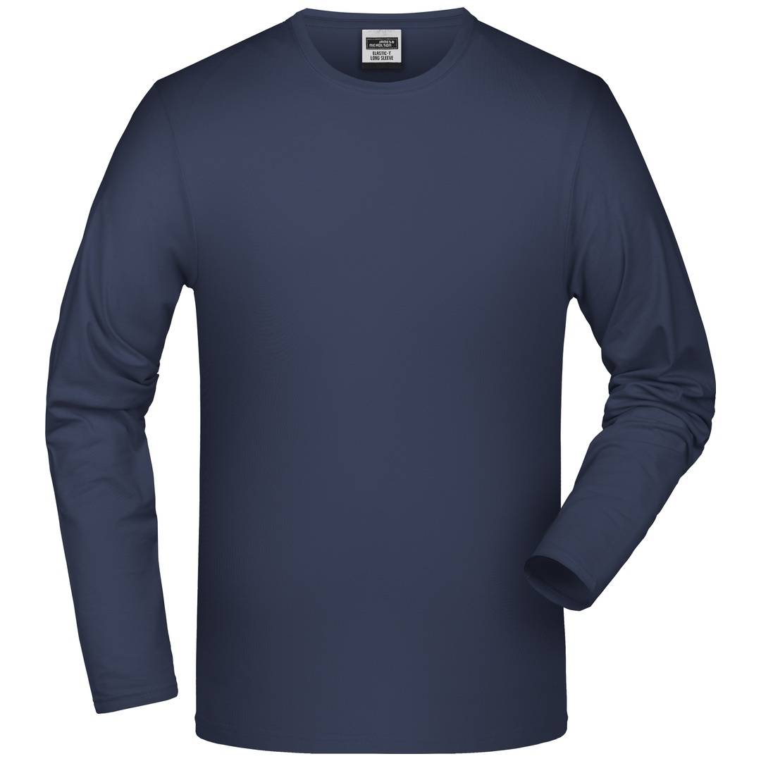 James & Nicholson Langarmshirt Herren JN056, Gr. M navy