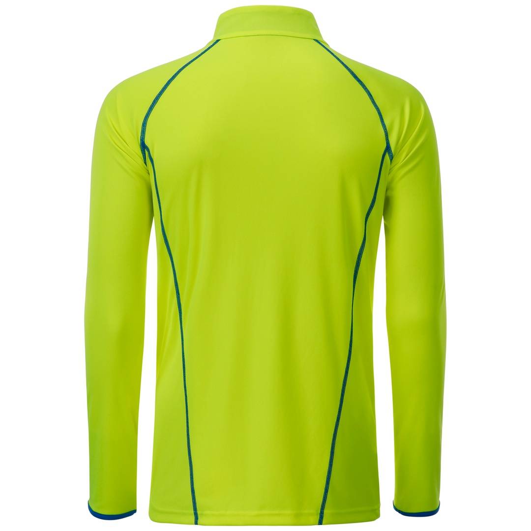 James & Nicholson Langarmshirt Herren JN498 Gr. L bright-yellow/bright-blue