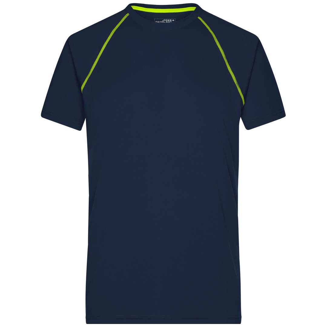 James & Nicholson Funktions-Shirt Herren JN496 Gr. M navy/bright-yellow
