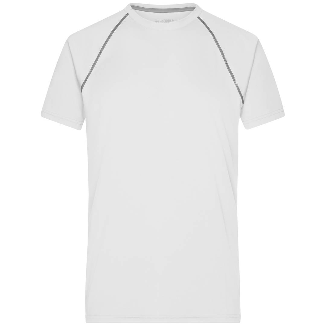 James & Nicholson Funktions-Shirt Herren JN496 Gr. S white/silver