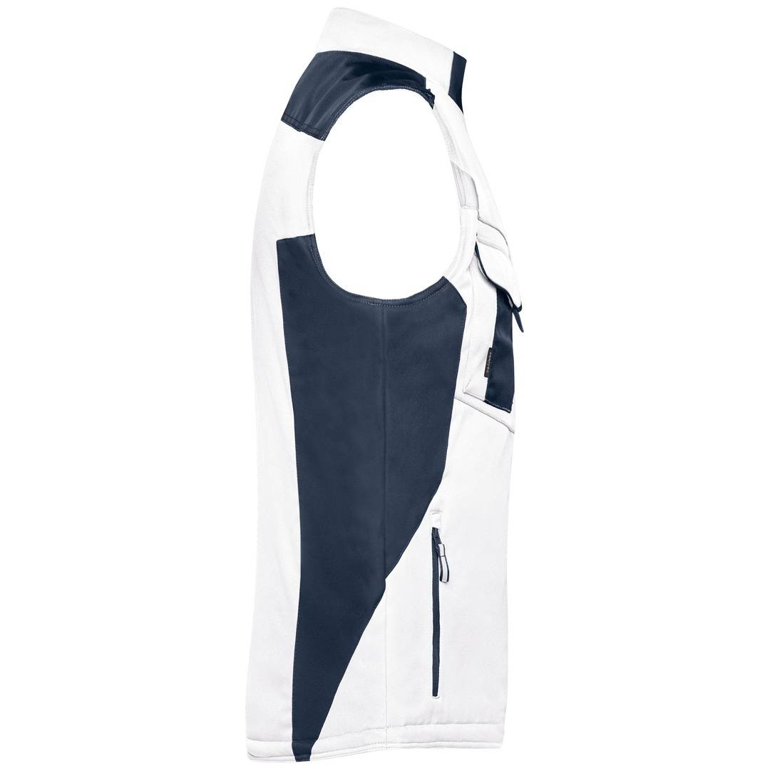 James &amp; Nicholson Professionelle Softshellweste mit Innenfutter JN825 Gr. 6XL white/carbon