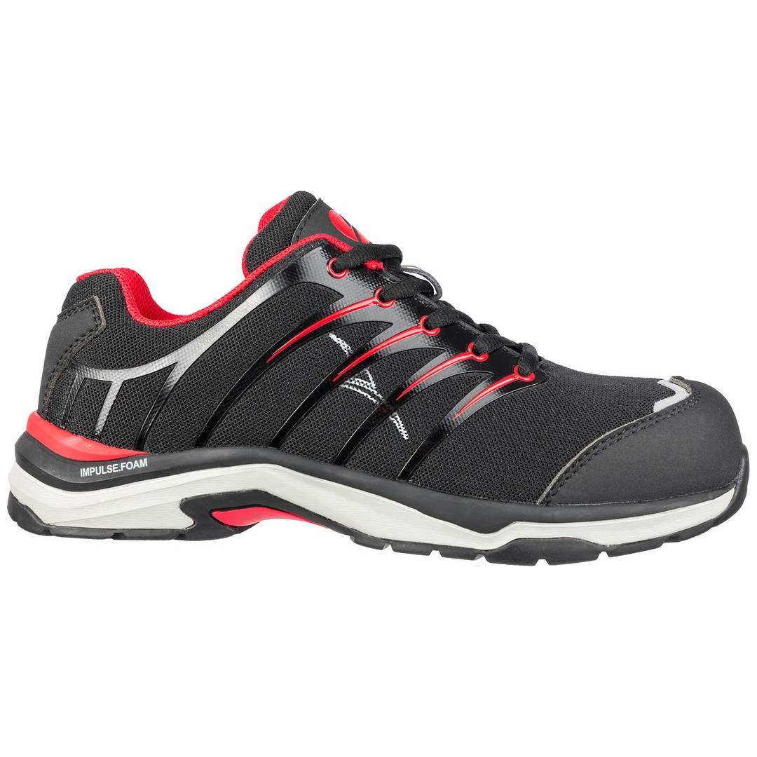 Albatros Sicherheitshalbschuh 64521 Twist Red WNS Low S1P ESD SRC DGUV Gr. 42 schwarz/rot