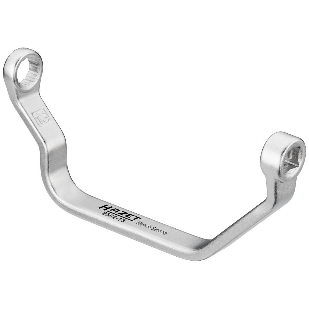Hazet Saugrohr- / Spezialschlüssel, VAG 2584-13, Vierkant hohl 10 mm (3/8), Außen Doppel-Sechskant Profil, 13 mm