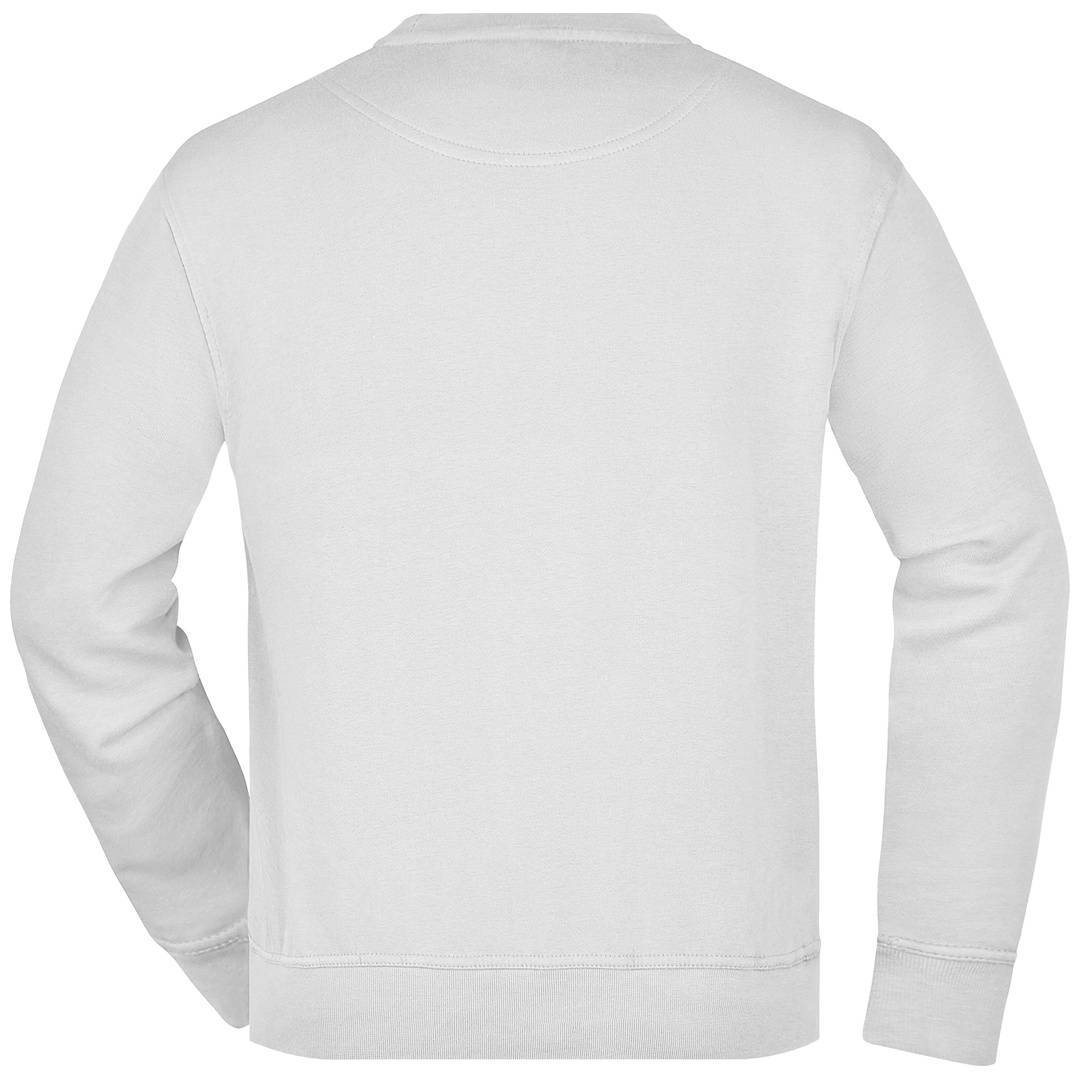 James & Nicholson Klassisches Rundhals-Sweatshirt JN840, Gr. XS white