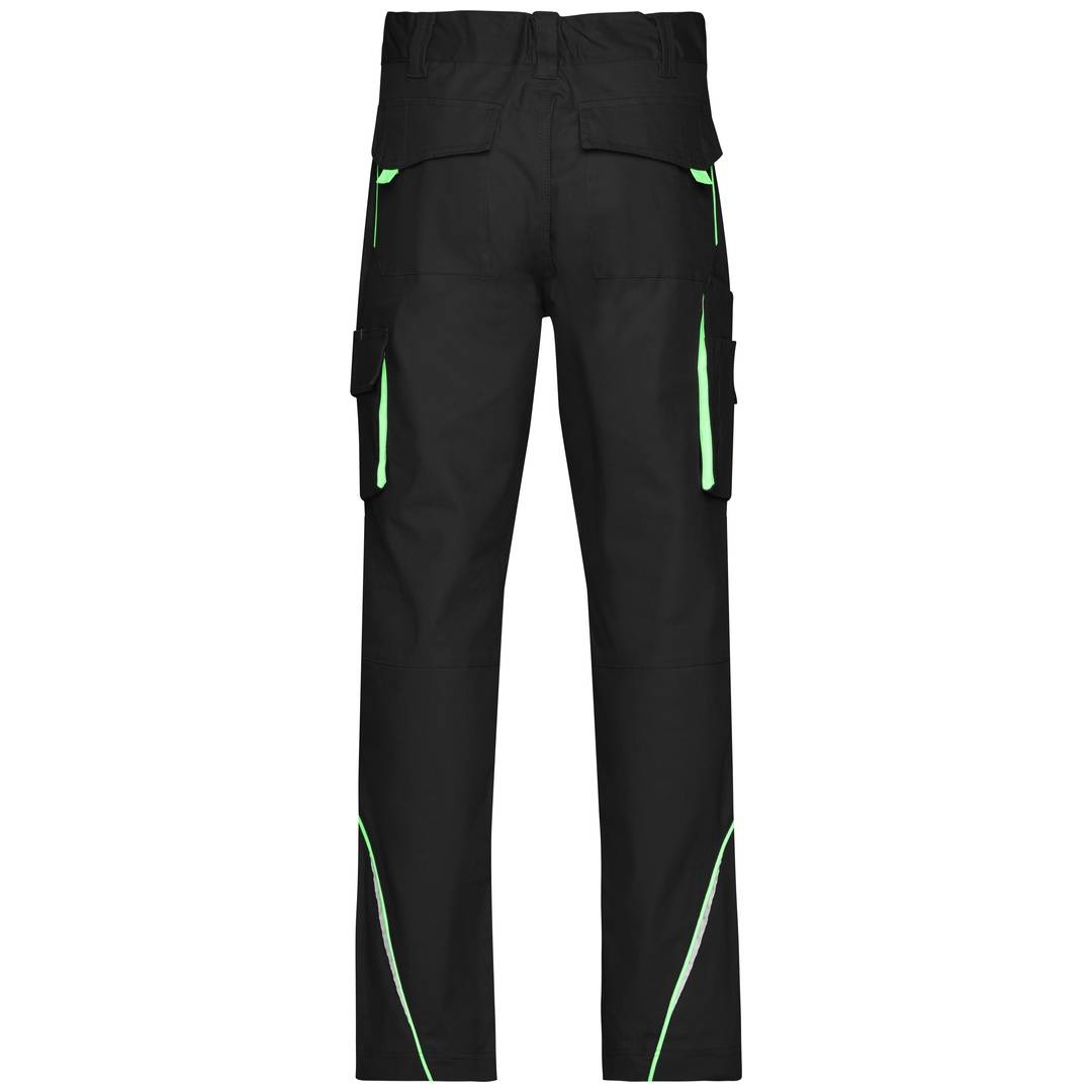 James &amp; Nicholson Funktionelle Arbeitshose JN847 Gr. 46 black/lime-green