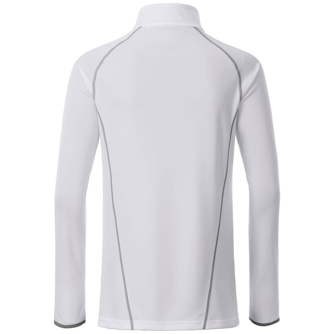 James & Nicholson Langarmshirt Damen JN497 Gr. L white/silver