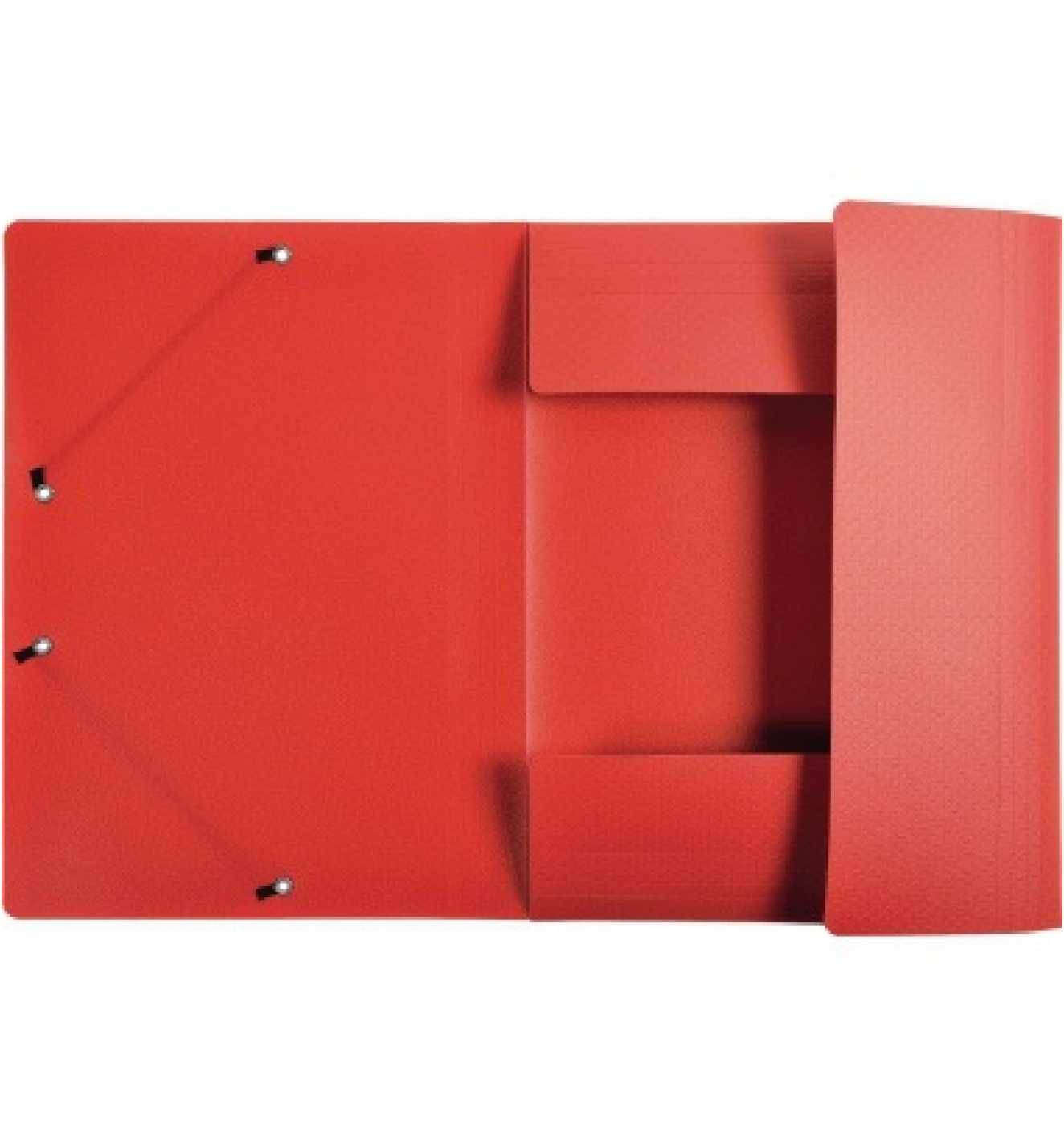 Exacompta Sammelmappe Opak 55085E A4 PP Gummizug 3Klappen rot