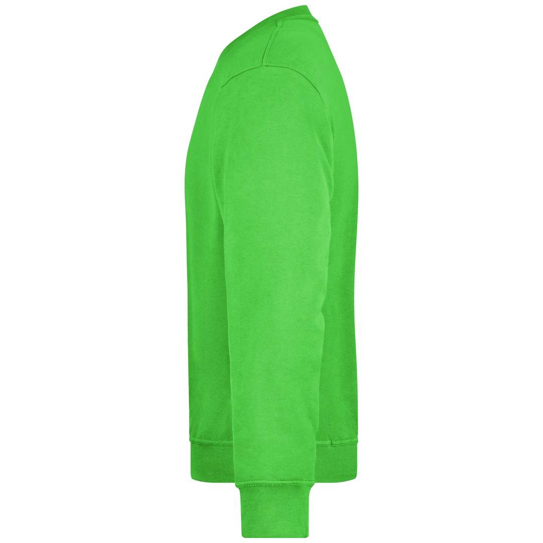 James & Nicholson Klassisches Rundhals-Sweatshirt JN840, Gr. M lime-green