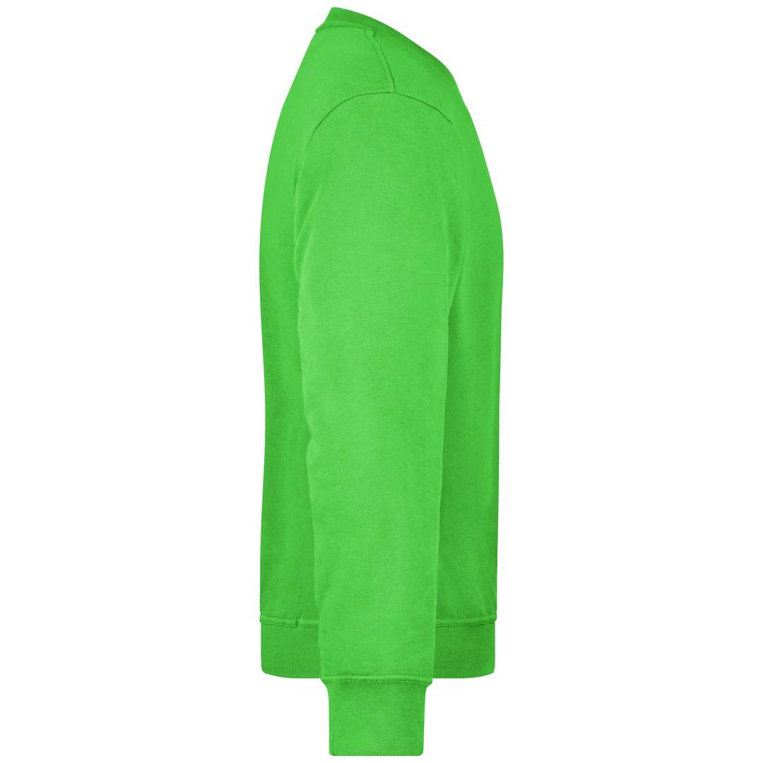James & Nicholson Klassisches Rundhals-Sweatshirt JN840, Gr. M lime-green