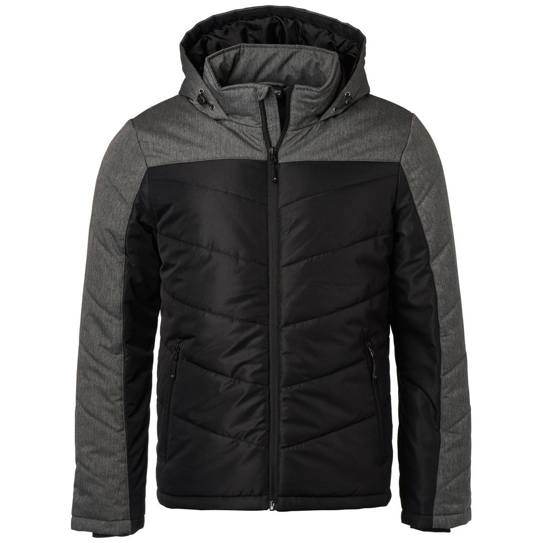 James & Nicholson sportliche Winterjacke JN1134 Gr. 2XL schwarz/anthrazit-melange