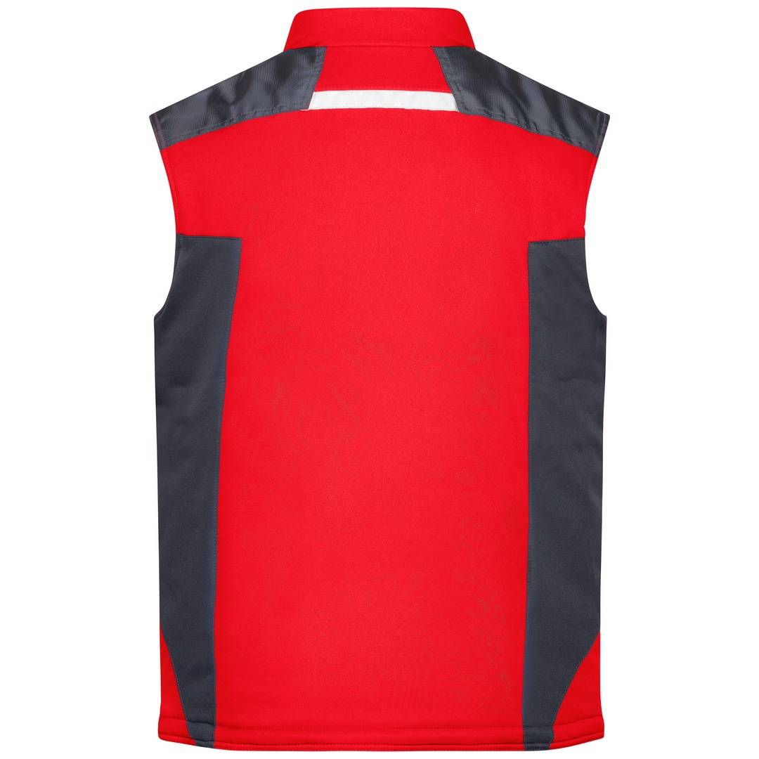 James & Nicholson Professionelle Softshellweste mit Innenfutter JN825 Gr. 6XL red/black