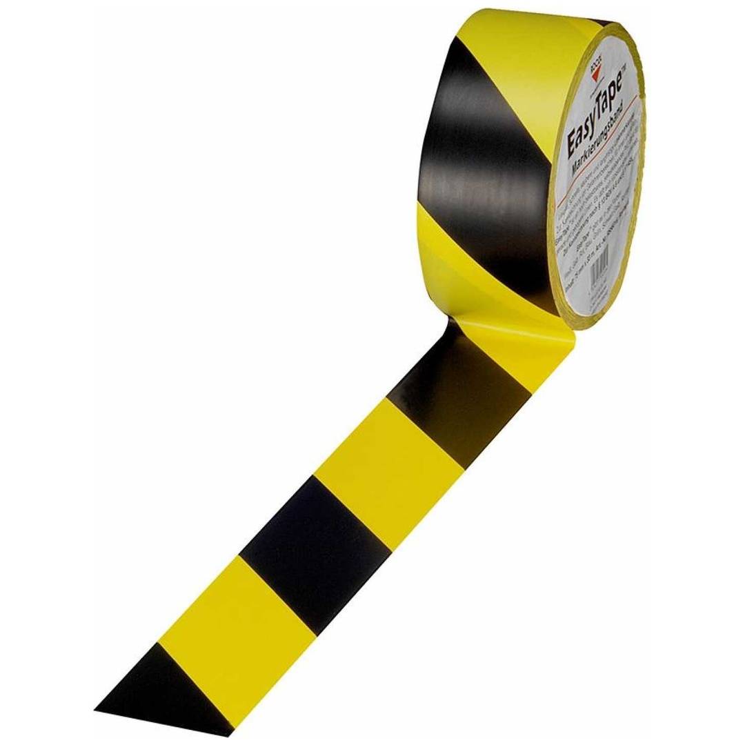 Markierungsband 75mmx33m schwarz/gelb