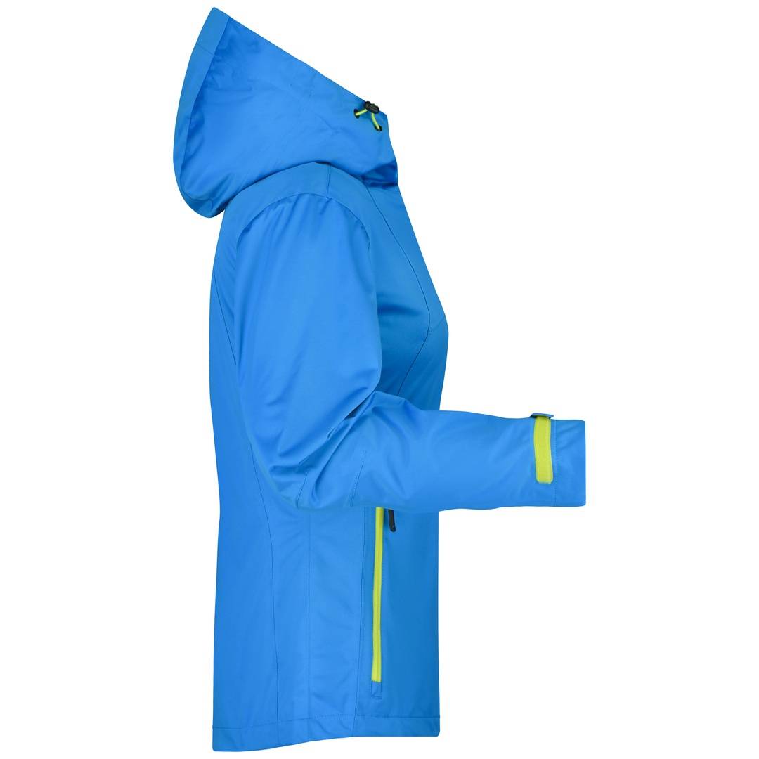 James &amp; Nicholson Ultraleichte Softshelljacke Damen JN1097 Gr. L aqua/acid-yellow