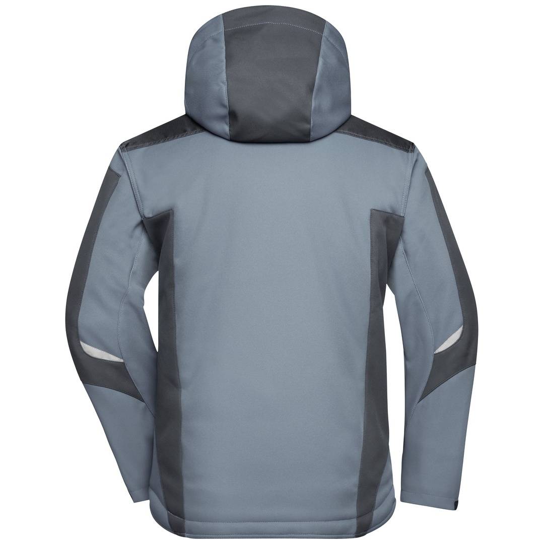 James & Nicholson Professionelle Softshelljacke mit Innenfutter JN824 Gr. XS carbon/black